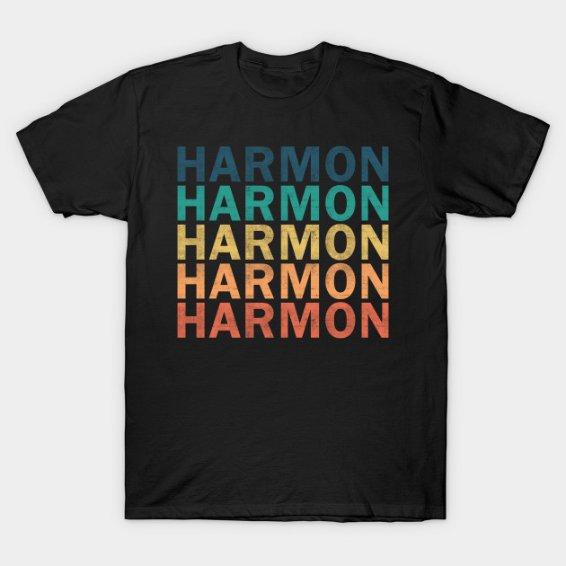 Harmon Name T Shirt - Harmon Vintage Retro Name Gift Item Tee by henrietacharthadfield